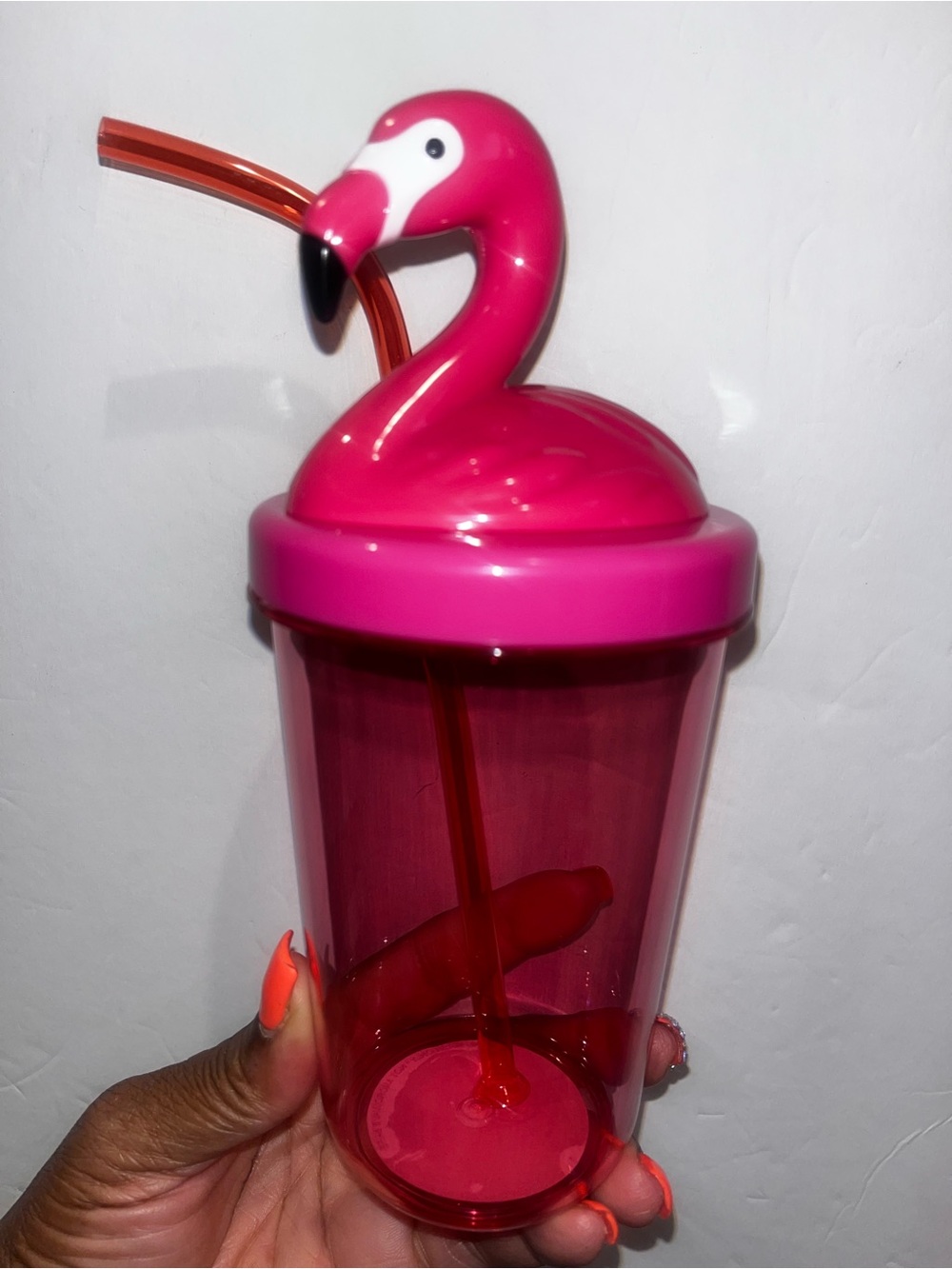 Flamingo Novelty Tumbler Cup - Hot Pink 16 Ozs